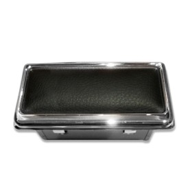 Aschenbecher aus schwarzem Leder - W113