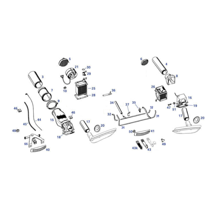 Heater Control Chrome Lever - 190SL W121