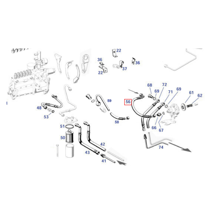 Kraftstoffrücklaufschlauch-Einspritzpumpe M129 M130 – 1299970282 – W108 W109 W111 W113