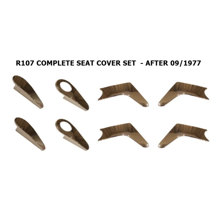 Complete Stoelbekledingsset chroom R107 na 9/1977 - 1079131328 - 1079131428 - 1079130428 - 1079130528