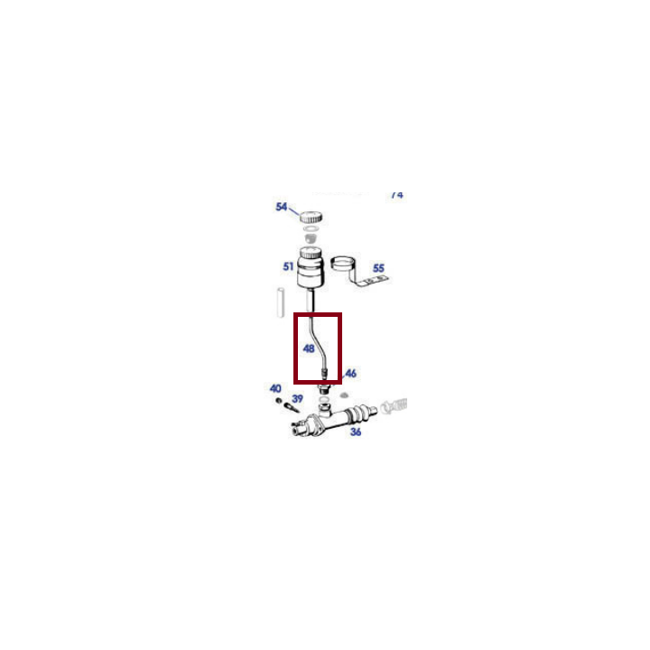 Brake Line Master cylinder to Reservoir 190SL 1804201228 A1804201228